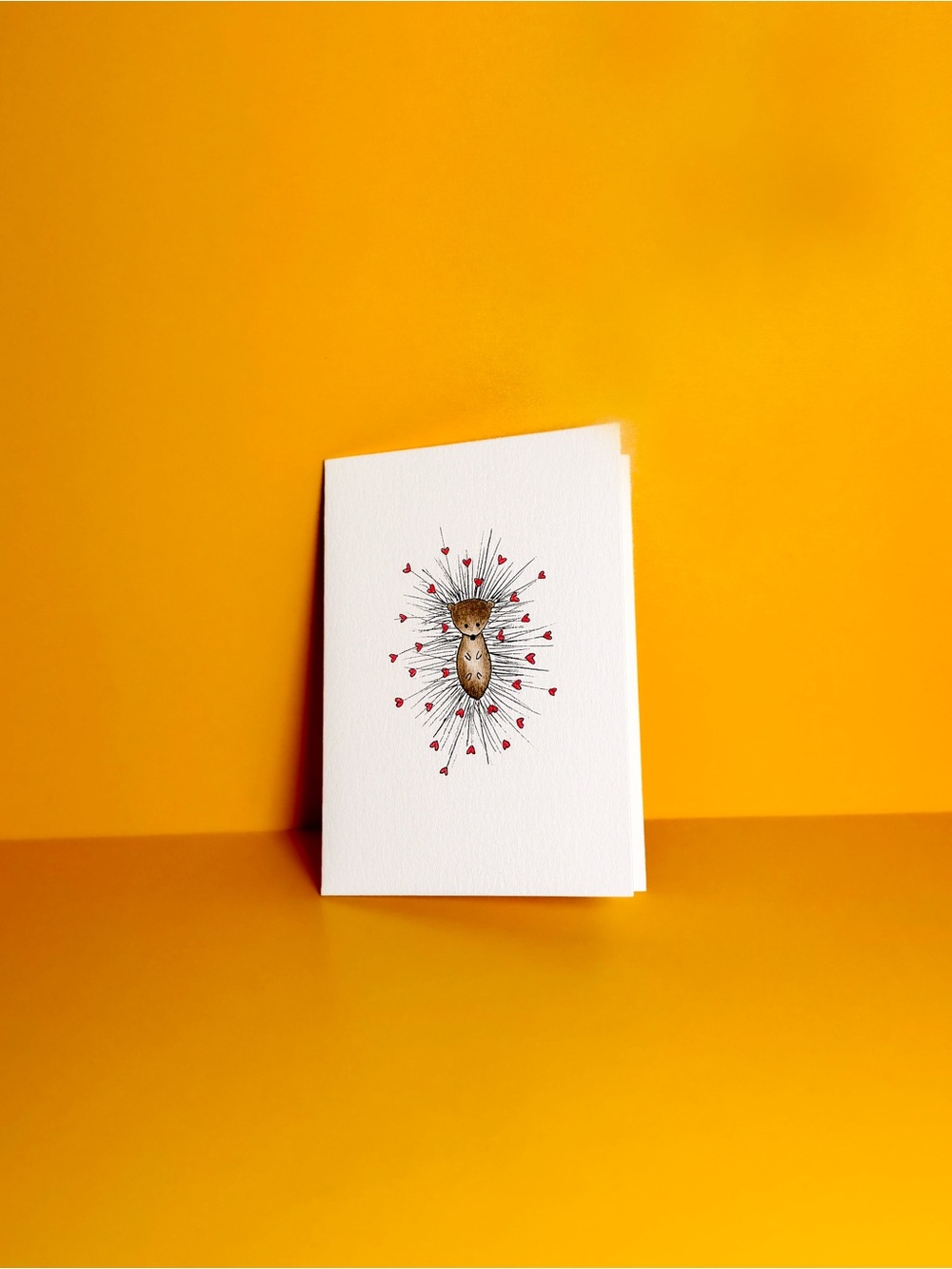 Hedgehog - Handmade Greeting Card